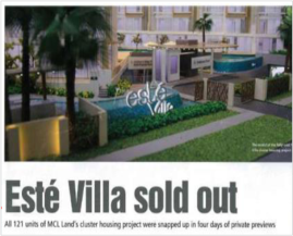 este villa sold out